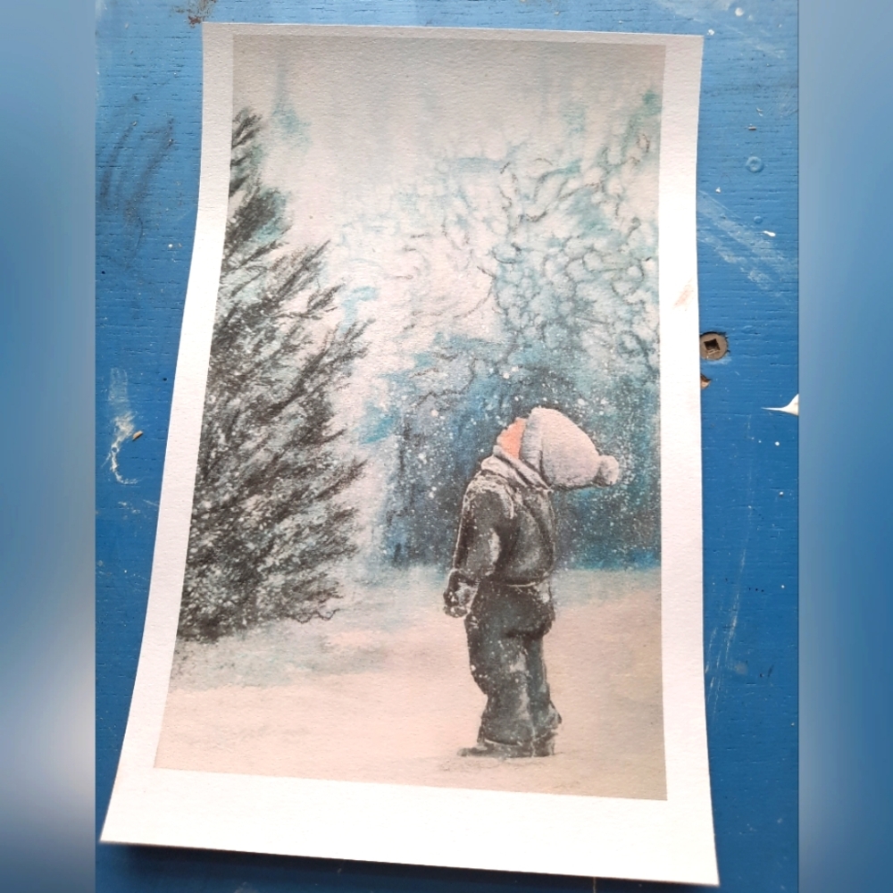 3 For 25$, $ - Hand Drawing Art - 5 X 7 With Enveloppe - Handmade Card